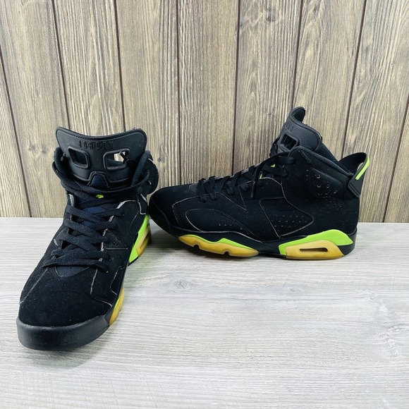 jordan retro 6 black and yellow